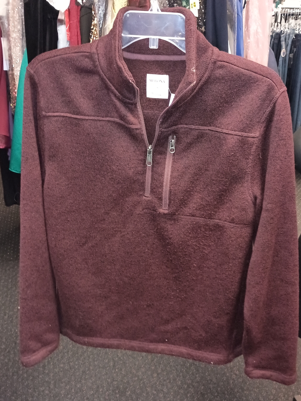 Merona Dark Burgundy Half-Zip Pullover Sweater